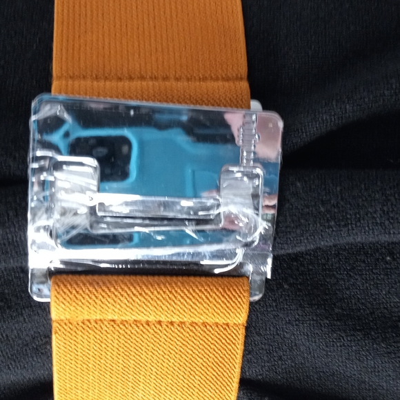 Rust/Silver Stretch Belt.  Size XS/ Small - Picture 2 of 5